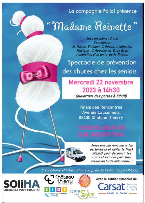 Pièce de théâtre : Madame REINETTE