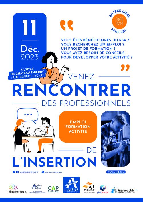 Venez rencontrer des professionnels de l'insertion