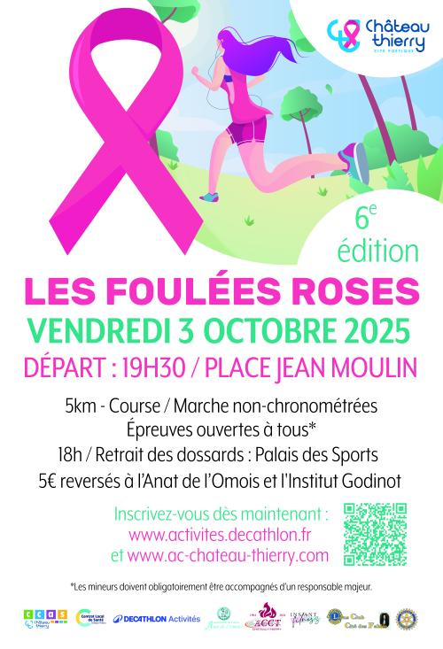Les Foulées Roses 2025 : Recrutement de bénévoles.