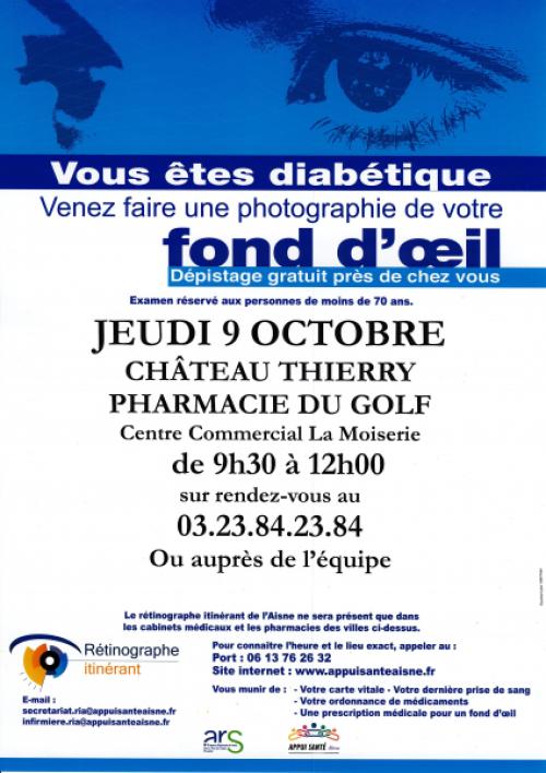 Dépistage gratuit de la rétinopathie diabétique