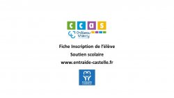 Fiche d'inscription élève - Soutien scolaire