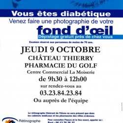 Dépistage gratuit de la rétinopathie diabétique